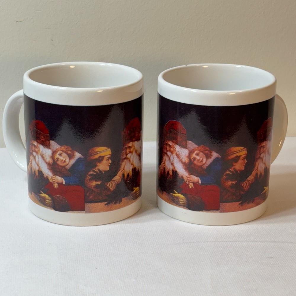 Christmas mugs -Old St. Nick  - Set of 2